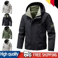 Sortliche Herren Funktionsjacke Regenjacke Outdoorjacke wind und wasserdicht