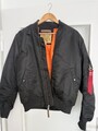 Alpha Industries Bomber Jacke Herren Medium Schwarz