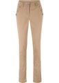 Stretch-Hose mit Zierknöpfen Gr. 48 New Beige Damenhose Freizeit-Pants Neu