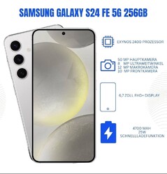 Samsung Galaxy S24 FE 256GB Gray NEU Originallverpackt Dual-SIM Ohne Simlock