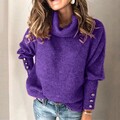 ✨Damen Strickpullover Rollkragenpullover Herbst Langarm Pullover Winter Sweater