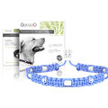 EM-Keramik-Halsband aus Paracord, Zier-Halsband für Hunde Größe XS - L weiß blau