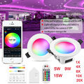 LED Einbaustrahler WIFI Bluetooth RGB+WW+CW Einbauleuchte Deckenspots Dimmbar 5W