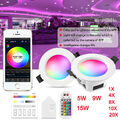 15W WIFI Bluetooth LED Einbaustrahler Einbauleuchte Deckenspot RGB+WW+CW Dimmbar