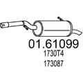 MTS 01.61099 Endschalldämpfer passend für PEUGEOT 207 (WA, WC) 207 CC (WD)