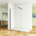 Walk in Duschwand 50-160cm Duschabtrennung walk-in Dusche 8mm NANO Glas Schwarz