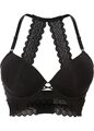 Modischer Schalen BH mit Racerback Gr. (85) D Schwarz Damen-Bra Oberteil Neu*