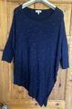 Phase Eight asymmetrischer blauer Pullover mit blauen Perlen und Seitenschlitzen Gr. S