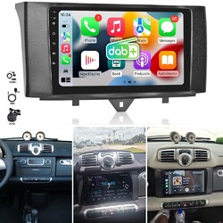 DAB+ Für Smart Fortwo 451 2010-2015 CarPlay Android 15 Autoradio 64GB GPS+Kamera