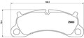 BREMBO P 65 025 Bremsbelagsatz, Scheibenbremse for PORSCHE