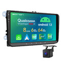 Autoradio VWA12S 9" Android 13 8Kern 6+64 CarPlay Für VW Golf Passat Touran Polo