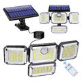 333LED Solarleuchte Fluter PIR Solarlampe mit Bewegungsmelder Licht Außen Garten