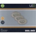 Briloner LED Einbauleuchte 3er Set, Ø 8cm, 4,5W, Aluminium