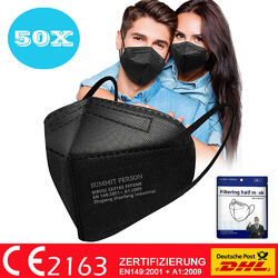 50x FFP2 Schutz Maske Atemschutz Mundschutz Atemschutzmaske Zertifiziert CE 1463