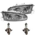 Halogen Scheinwerfer Set für Mitsubishi Colt 2.92-2.96 H4 ohne Motor 1380177