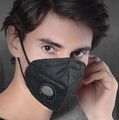 50 Stück FFP2 SCHWARZ mit VENTIL CE0370 Atemschutzmaske Mundschutz Maske Filter