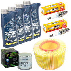 Wartung Set für BMW R 1100 R 1150 GS 93-05 Öl 4L Luftfilter Ölfilter Zündkerzen