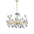 Kronleuchter Pendelleuchte Hängelampe Dimmbar Orion Dolores 8-flammig 56 cm Gold