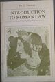 Thomas, Ph. J. .. Introduction to Roman Law