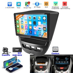 DAB+ 64G Carplay Android 13 Autoradio Für Toyota Aygo Peugeot 107 Citroen GPS BT