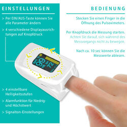 Pulsoximeter Finger Sauerstoff Puls SpO2 Messgerät Oximeter LED Pulsoxymeter