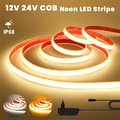 DC 12V 24V COB Neon LED Stripe Streifen Flex Lichtschlauch Band IP68 Wasserdicht