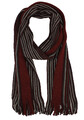 Strickschal 100%Wolle(Merino) bordeaux rot Herren Schal Damen Schal mit Fransen