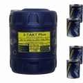 20L Motoröl MANNOL 2-Takt Plus API TC Öl Motorradöl 4xMotor Flush