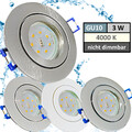 LED Einbaustrahler Aqua44-RD 12V 3W MR16 GU5.3 IP44 Ø60-68mm Bad Dusche Küche