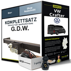 Anhängerkupplung starr für VW Crafter +E-Satz (AHK und ES) Set NEUJETZT NEU: Montage zum Festpreis!