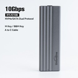 Dual M.2 NGFF & NVMe USB C USB 3.2 Adapter Externes SSD Gehäuse Case,10/20 Gbps
