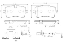 BREMBO Bremsbelagsatz Scheibenbremse XTRA LINE - Ceramic P85120NX für AUDI A8 D4
