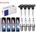 4x BERU Zündspule +4x BOSCH Zündkerze Super 4 passend für Audi TT 8N3 1.8 T 8N9