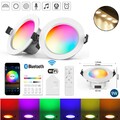 Bluetooth WIFI RGB+WW+CW LED Decken-Einbauleuchte 9W Einbaustrahler Spot Dimmar
