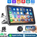 2+32G Android 14 Autoradio Carplay GPS WIFI 1DIN 10" Drehbar Bildschirm KAM
