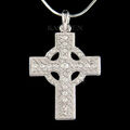 Irisch Keltisch Sonne Kreuz mit Swarovski Kristall Unisex Halskette Religiös Neu