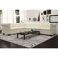 vidaXL Chesterfield Ecksofa Eckcouch Loungesofa Couch Sofa 6-Sitzer Kunstleder