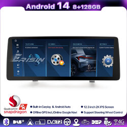 12,3" IPS 8 Core Android 14 GPS Navi DAB+Autoradio CarPlay BMW 5er E60 E61 CCC