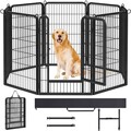 Welpenlaufstall Welpenauslauf Hundelaufstall für Hunde Wohnung & Garten，Schwarz