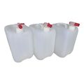 3 x 10 Liter 10 L Trinkwasserkanister Kunststoffkanister natur DIN45 + 3xHahn