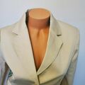 Damen Blazer leichte Jacke mit Reverskragen Creme Kurzgröße 19 Größe 38