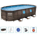 Bestway Power Steel Frame Pool Komplett-Set 549 x 274 x 122 cm + Steinbach Pumpe