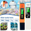 PH Messgerät Digital pH TDS EC Temperature Meter 4 in 1 Wasserqualität Tester DE