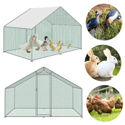 3x2x2m Hühnerstall Kleintierstall Gehege Freilauf Vogelkäfig Hühnerkäfig DE NEU