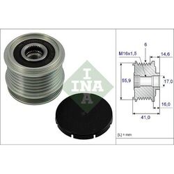 1x Generatorfreilauf Schaeffler INA 535 0010 10 passend für AUDI FORD SEAT VW