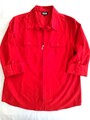 Damen Gr. 40 L Bluse 3/4 Langarmshirt rot T-Shirt Steve Ketell Reißverschluss