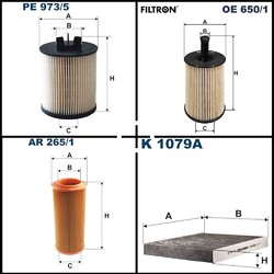 Filtron SET-31424402 Filterset, Inspektionspaket passend für Audi A2