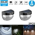 2x Solar LED Garten Lampe Wandlampe Leuchte Lampe Solarleuchte Solarlampe Zaun