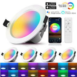 5W-9W Bluetooth LED Einbaustrahler RGB+WW+CW Einbauleuchte Decken WIFI Dimmbar