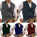 Herringbone Tweed-Weste Für Herren Retro-Weste Mit Reverskragen Formeller ≌
